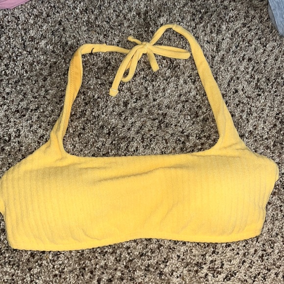 Abercrombie & Fitch Swim Small Yellow Abercrombie Fitch Bikini Top